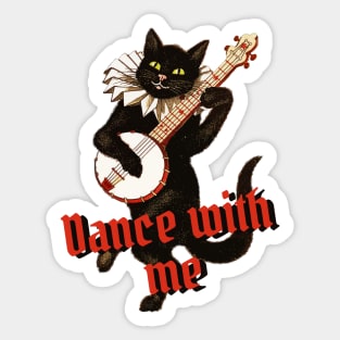 Funny dancing cat Sticker